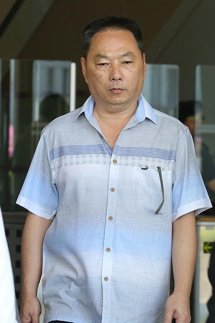 Above: The aftermath of the accident on Dec 19, 2016, which left one person dead and four others injured. Left: Lim Chai Heng, a businessman, pleaded guilty yesterday to a charge of causing death by a rash act, which carries a maximum sentence of fiv