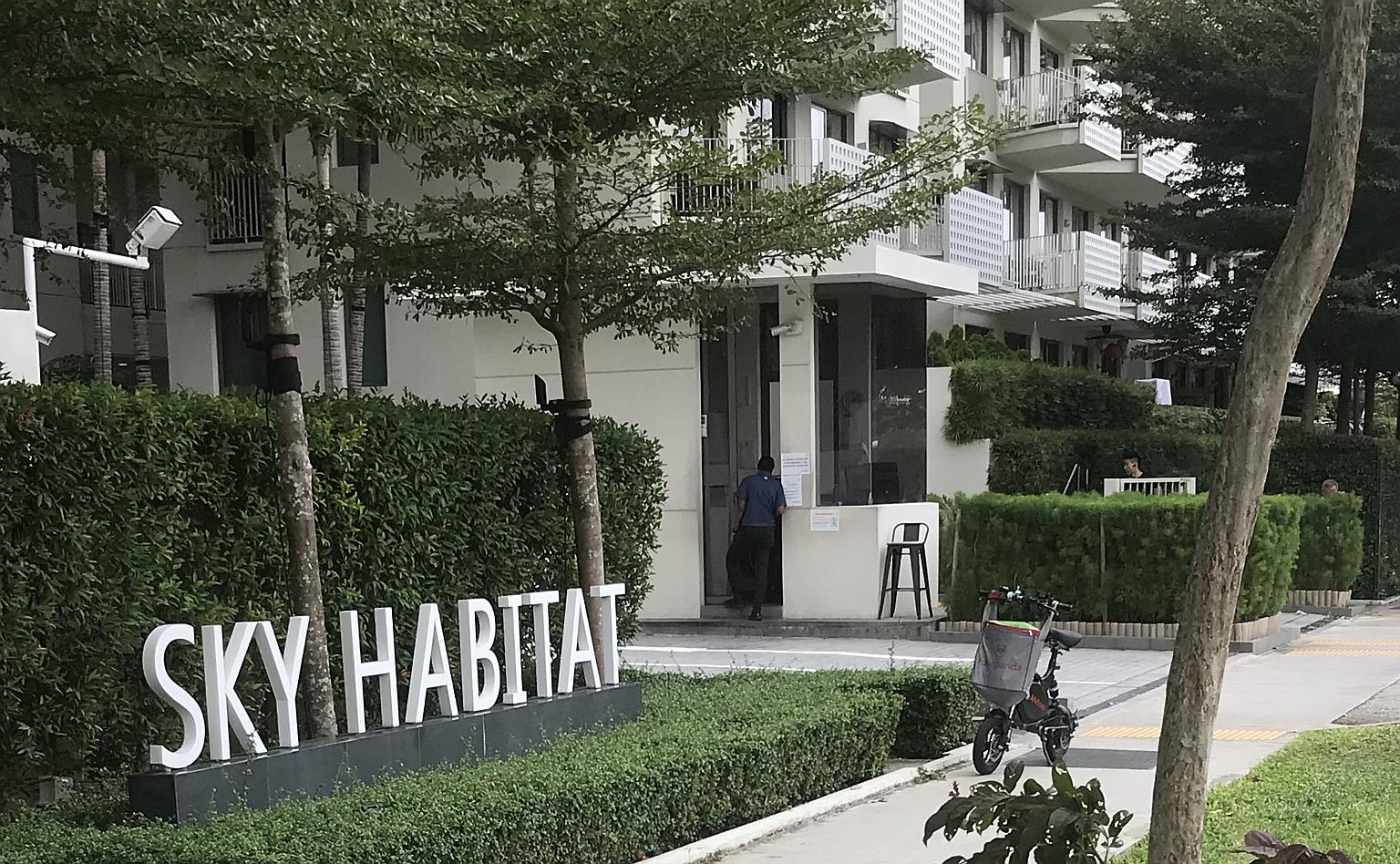 The management of Sky Habitat condominium in Bishan said PMDs belonging to food delivery riders are also banned in the basement of the condo's carpark as there had been some close calls where cars entering the basement almost collided with PMD riders