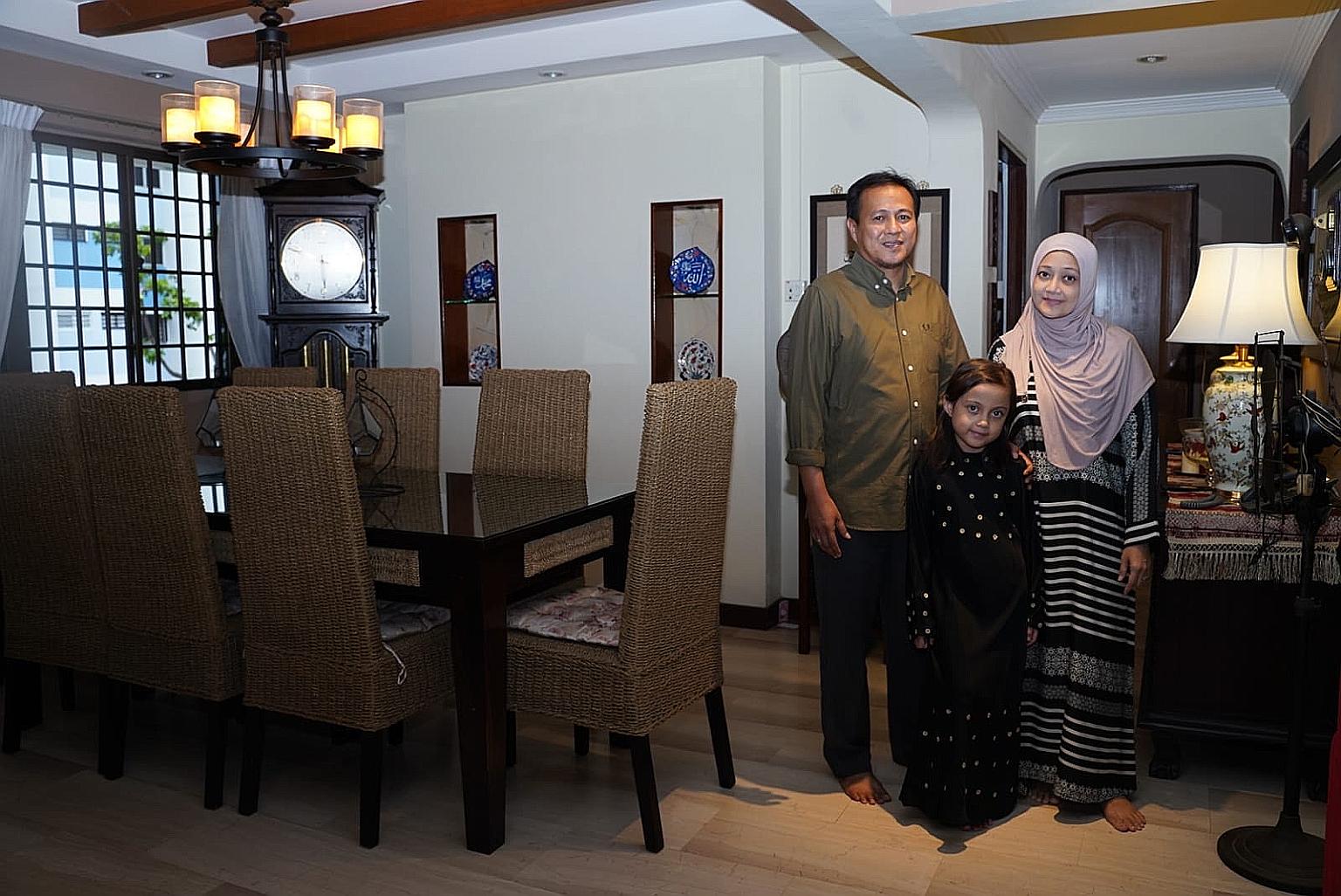 For Madam Roszita Ahmad, 45, seen here with her husband Khalid Abu Bakar and daughter Nur Eliya Alyssa, seven, life is a far cry from that of her parents. Growing up, there was little opportunity to eat out, unlike now, when she could dine with her c