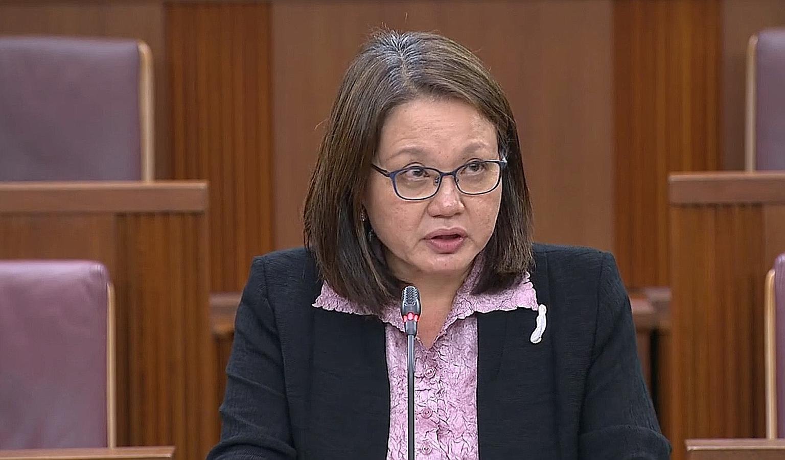 Workers' Party chairman Sylvia Lim (left) said she and fellow Aljunied GRC MP Low Thia Khiang have duties to discharge, and the motion appeared to be aimed at "curtailing" them from discharging their duties while their case was still pending final ad