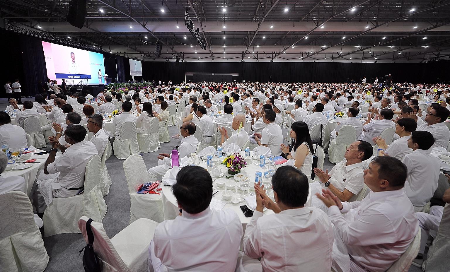 Addressing People's Action Party activists at the party convention at the Singapore Expo yesterday, Prime Minister Lee Hsien Loong stressed that strong domestic support is crucial in conducting foreign policy. "The unity of Singaporeans is our first 