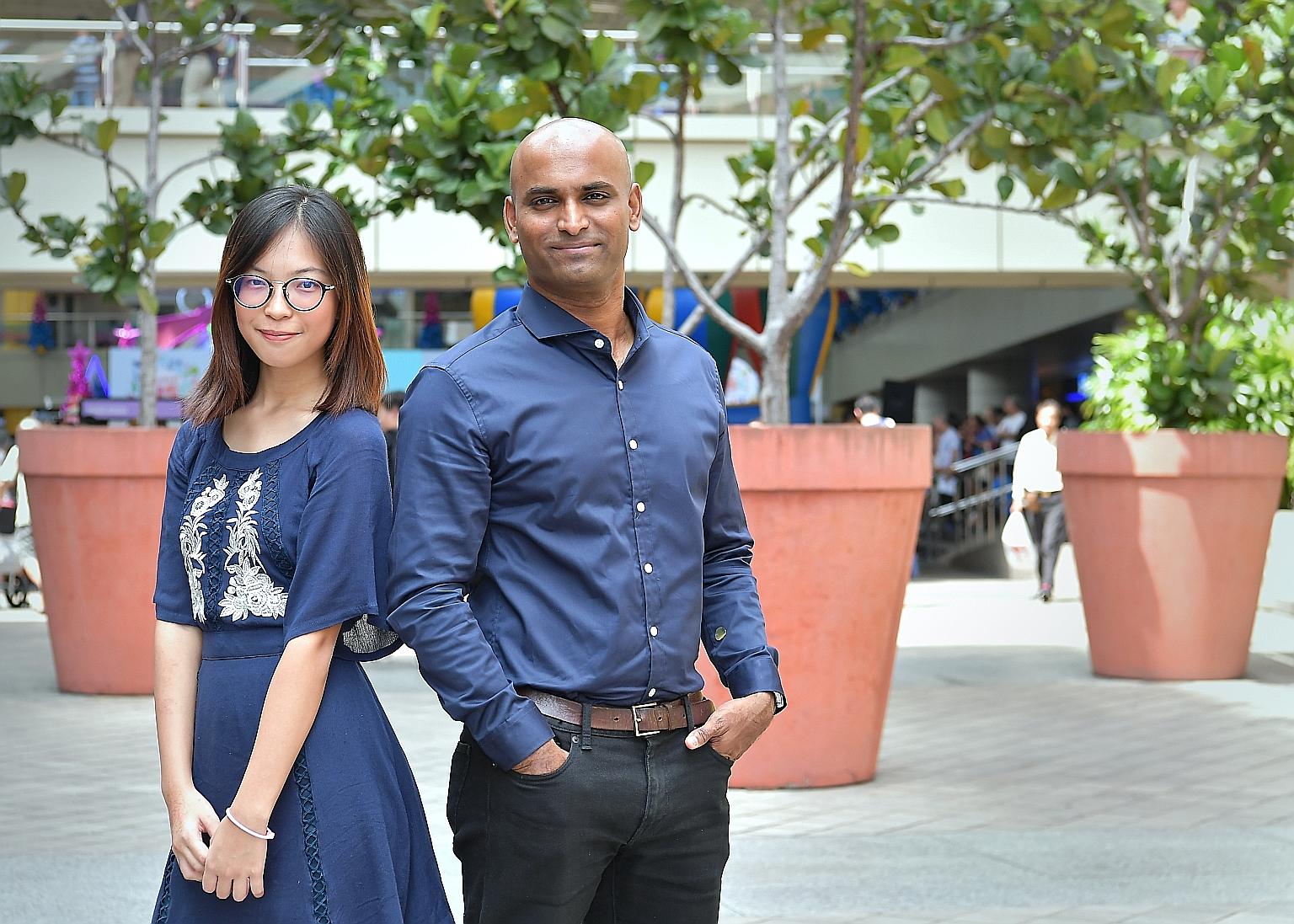 Ms Callie Ng and Mr P. Ramesh are among the 1,500 volunteers involved in the many programmes that Care Corner Singapore offers.