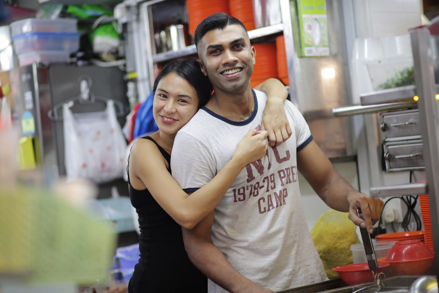 When Ms May Leena Krishnan posted a video of her fiance Jeevan Ananthan cooking fishball noodles, she did not expect his looks to draw so much attention