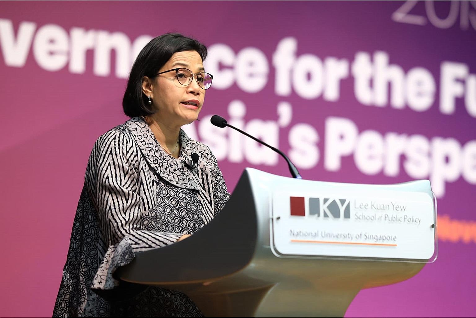 Indonesian Finance Minister Sri Mulyani Indrawati also cited instant access to data as a challenge for leaders.