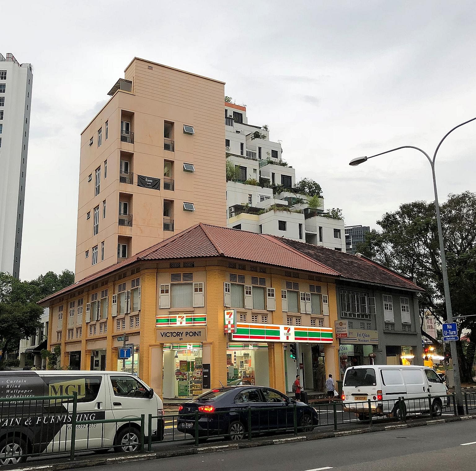 Victory Point comprises a two-storey conservation shophouse with an attic and a six-storey rear apartment block. The site has a land area of 3,463 sq ft and was launched for sale at an indicative price of $14.7 million