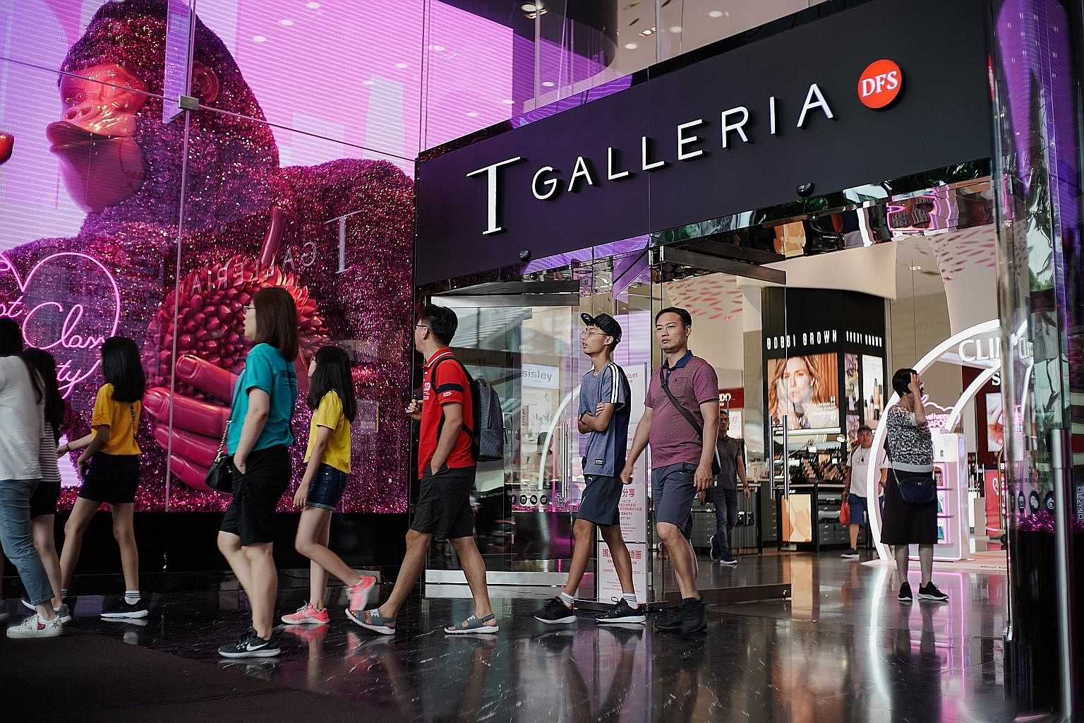 DFS Group, which has been selling liquor and tobacco at Changi Airport for 38 years, chose not to renew its lease in August, although its luxury concessions such as T Galleria by DFS Singapore in Scotts Road (above) will continue. Beauty retailer Sas