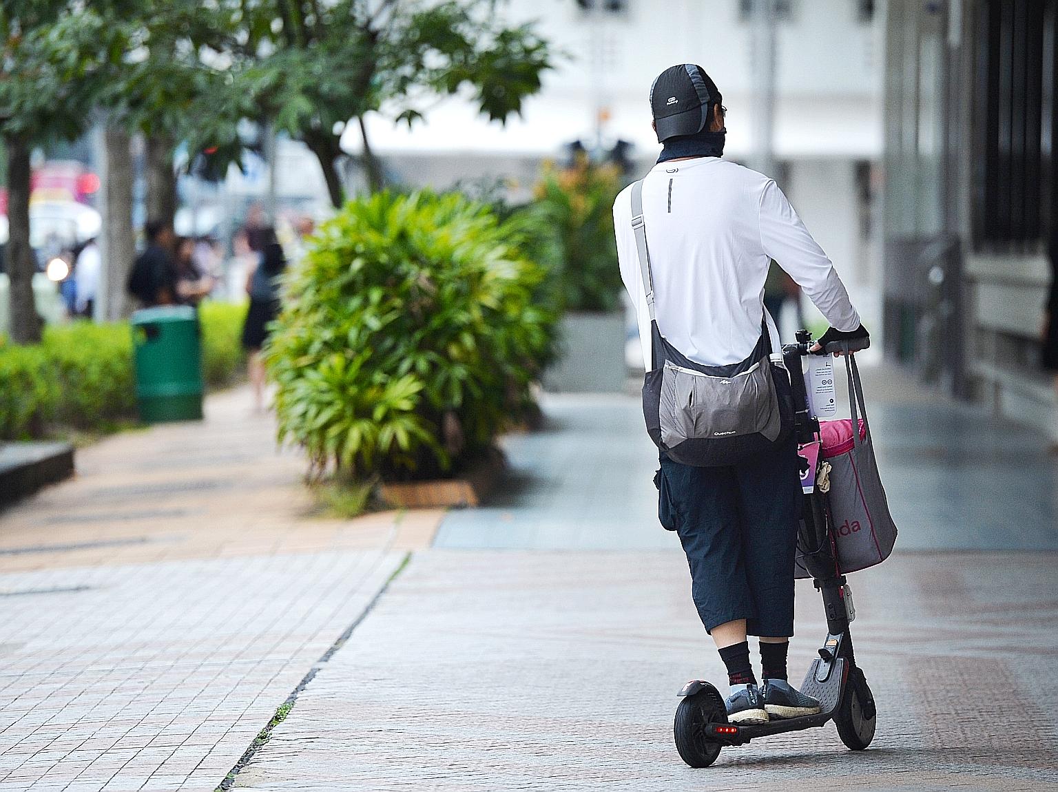 A $7 million package was rolled out to encourage PMD users affected by tightened curbs to switch to alternatives. ST PHOTO: KELLY HUI