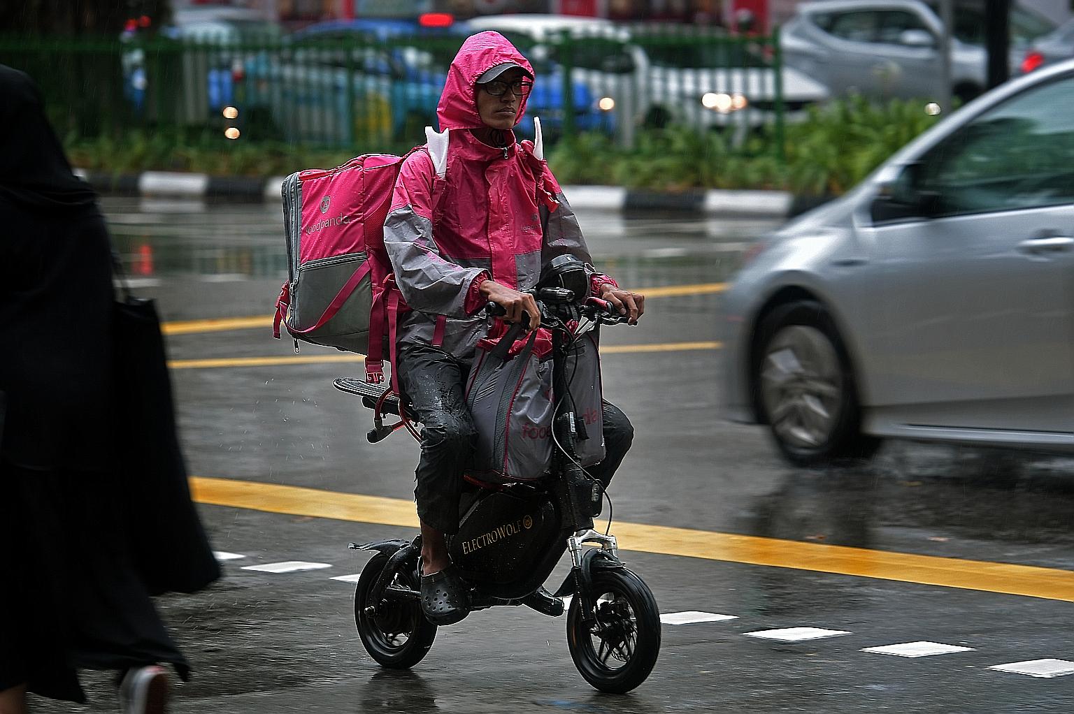 Food delivery companies say they have various measures to try to keep their riders safe on the roads.