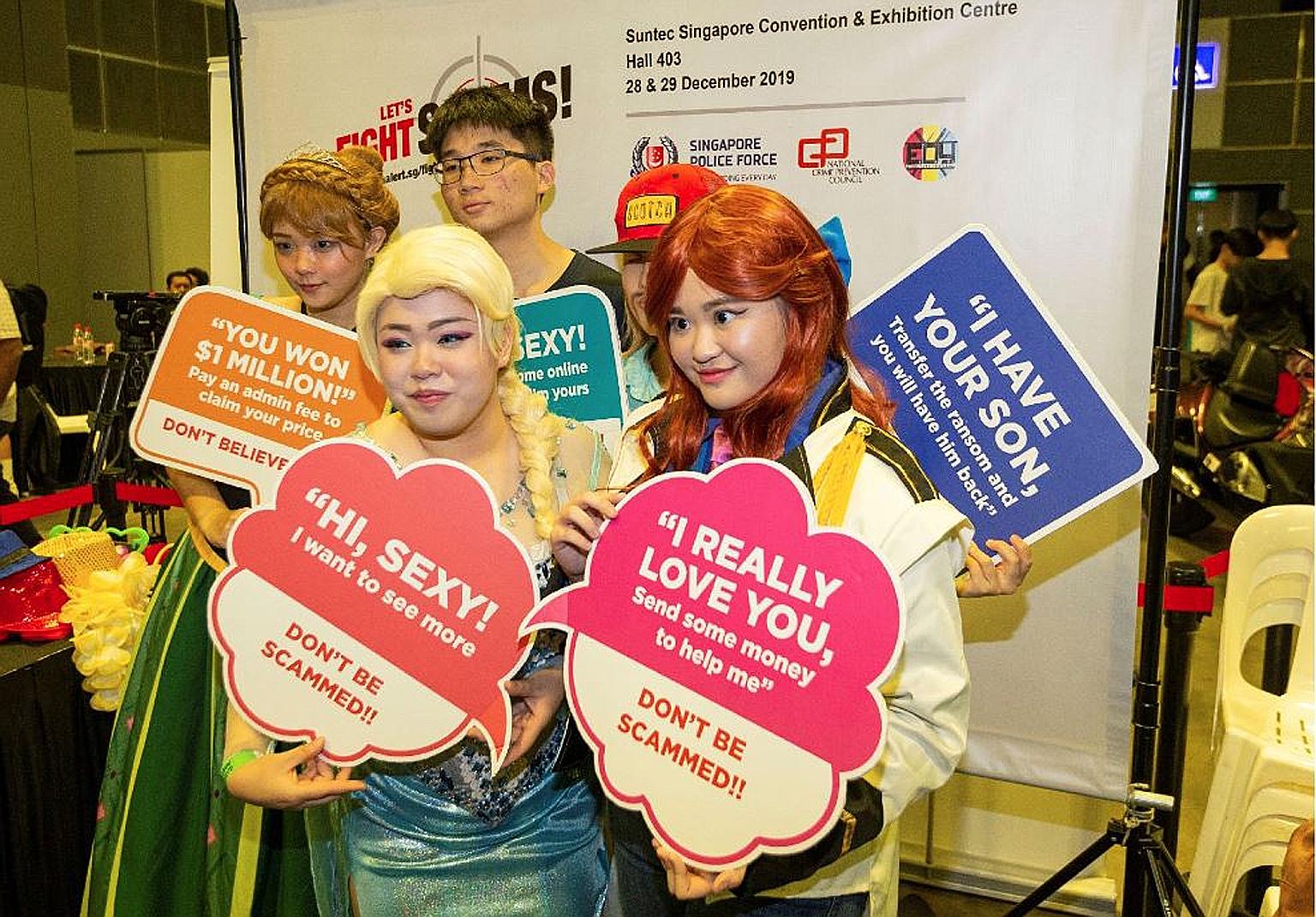 The EOY J-Culture Festival last weekend saw the police's first collaboration with the cosplay community in a bid to raise awareness about scams.
