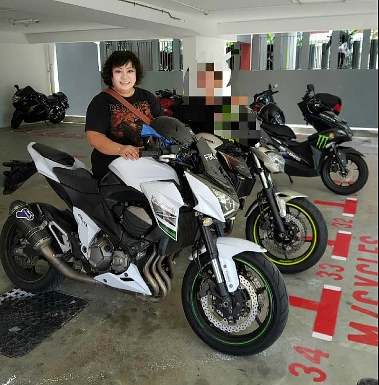 Ms Ismawati Ali, a seasoned rider of 20 years, says she plans to downgrade from her Kawasaki motorcycle to a scooter.