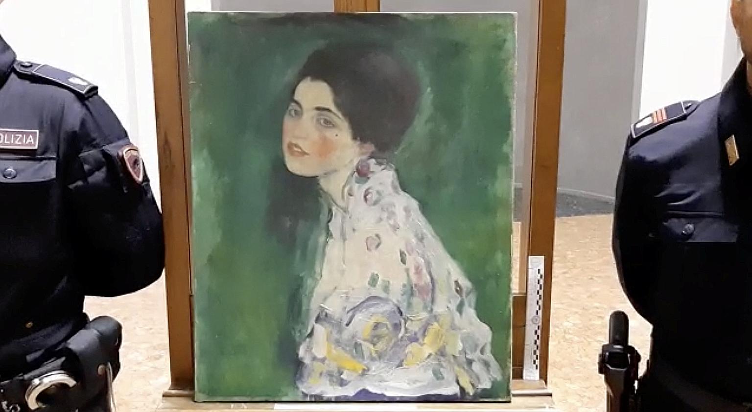 Stolen in 1997, Austrian artist Gustav Klimt's painting Portrait Of A Lady was found inside one of Ricci Oddi museum's walls last month.