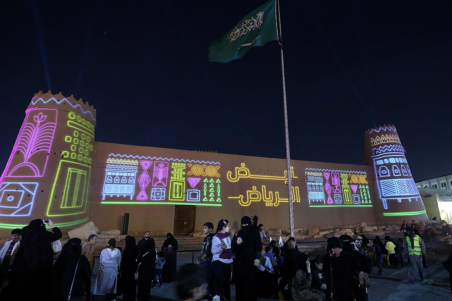 Families enjoying the Riyadh Season - a government-sponsored flurry of food offerings, concerts, sporting events and carnivals - in the Saudi capital last month. PHOTO: REUTERS