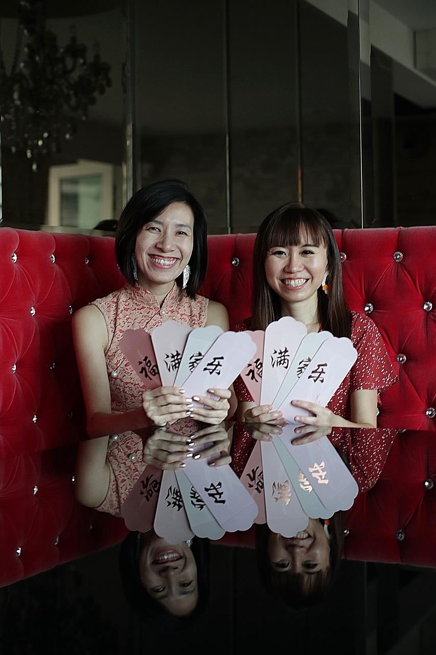 Ms Serene Wu (far left) with Ms Michelle Tay 