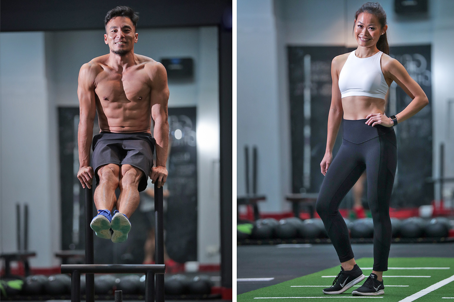 Lim Yao Xiang (left), Olivia Wong