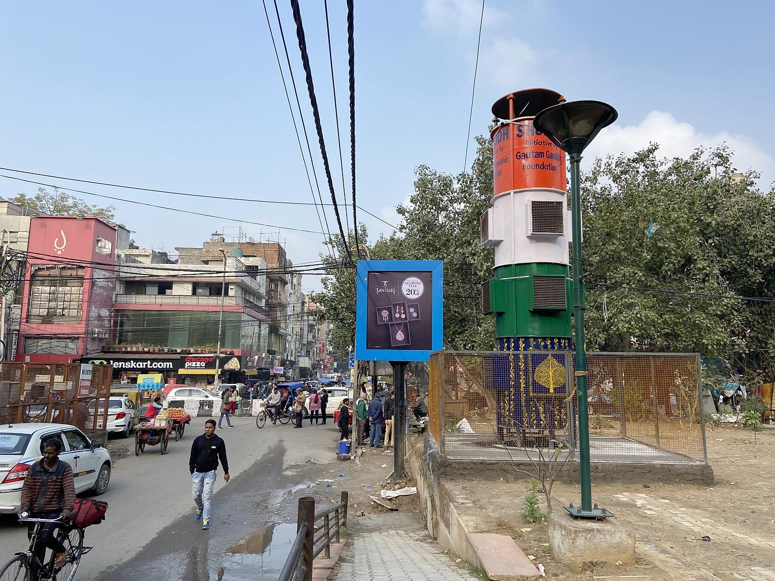 A smog tower in South Delhi's Lajpat Nagar market began operating last week, even though its efficacy has yet to be proven.