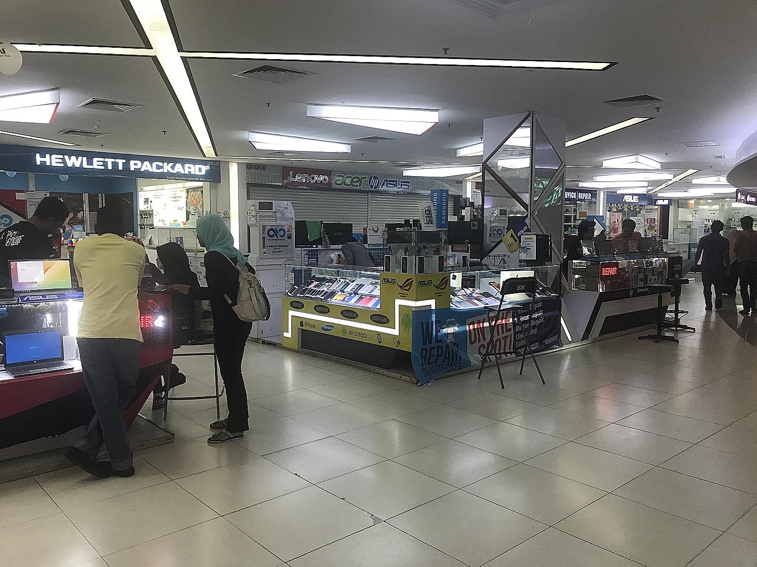 With three bumiputera-only digital malls in Malaysia shut down, the Mara Digital Mall in Kuala Lumpur is the last of its kind there. ST PHOTO: NADIRAH H. RODZI