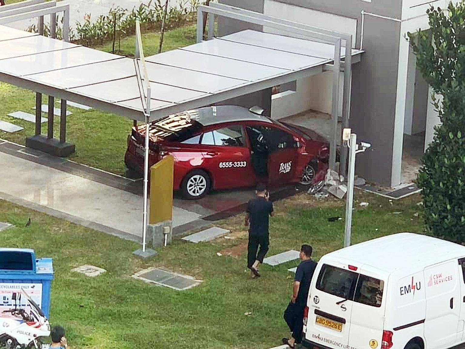 According to the mother of the injured girl, the cab they were in mounted a kerb before it accelerated towards a pillar and crashed into it. The accident at Choa Chu Kang Avenue 1 took place on Sunday morning just after the mother and child got into 