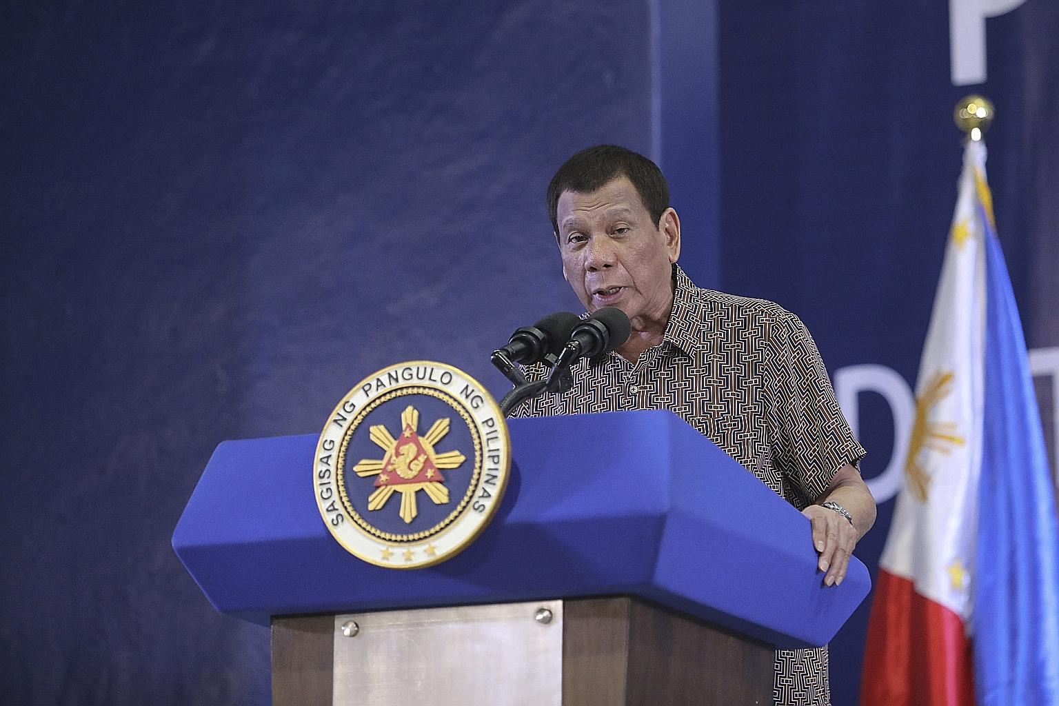 Philippine President Rodrigo Duterte's popularity hit a new high last quarter. But the nation's stock market has dropped as much as 11 per cent from its 2019 peak as he stepped up his attacks against some of the country's biggest firms last month. PH