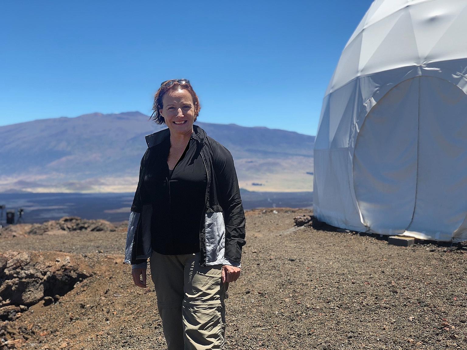 American scientist Kim Binsted, who is the principal investigator of the Hawaii Space Exploration Analog and Simulation, a long-duration Mars simulation habitat, says there are many ways artificial intelligence can play a role in space exploration, i