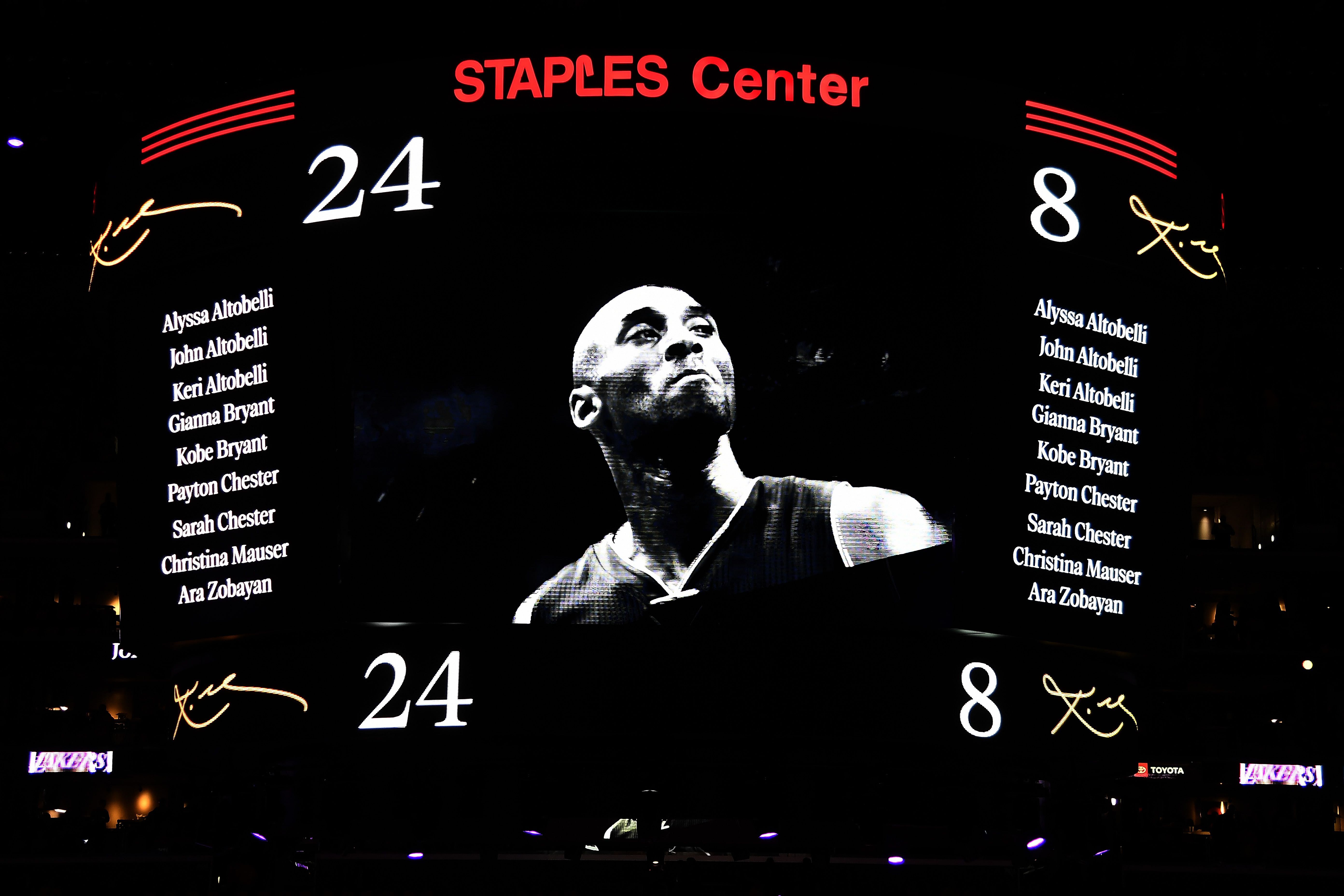 Kings honor Kobe Bryant, others in first Staples Center game since crash –  Orange County Register