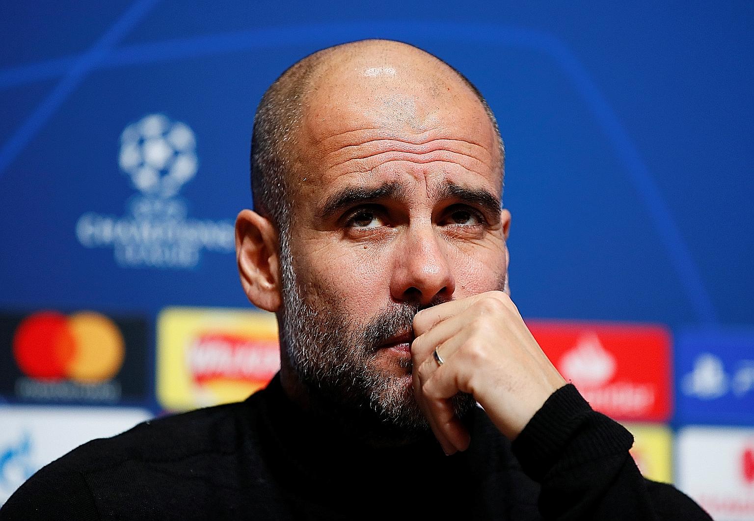 The thoughts of Manchester City manager Pep Guardiola might take more than an FFP-cleared penny to uncover, with his future after this season hanging in the balance. PHOTO: REUTERS