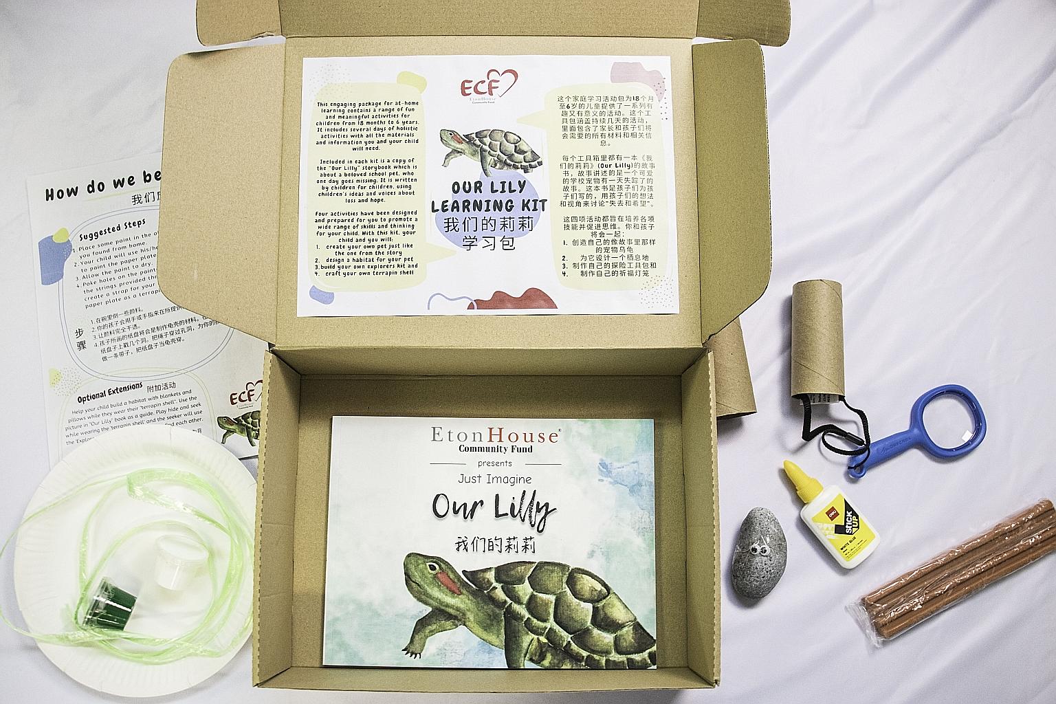 Home-learning kits developed by EtonHouse Community Fund have been given to children on leave of absence from school as a result of the coronavirus outbreak, which has infected 75 people here.