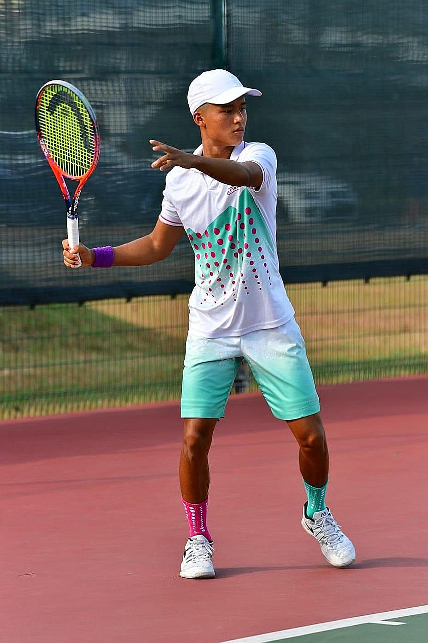 Ethan Lye won the Singapore ITF Junior Championships last March for his third title on the ITF junior circuit. He plans to enrol in the Furman University in South Carolina on an athletic scholarship next year. PHOTO COURTESY OF ETHAN LYE