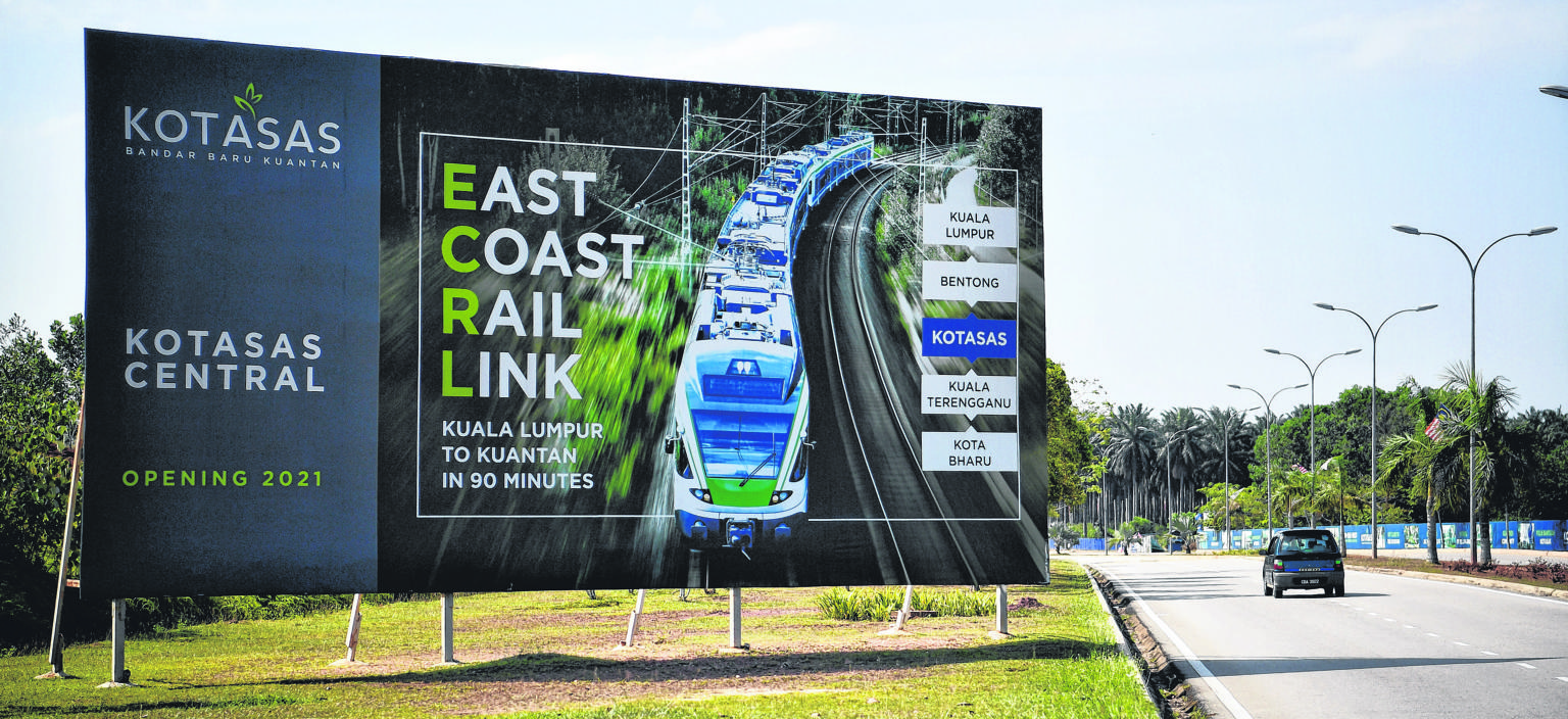 The East Coast Rail Link, which links Malaysian capital Kuala Lumpur and administrative capital Putrajaya to the east coast states of Pahang, Terengganu and Kelantan, is expected to be completed by December 2026.