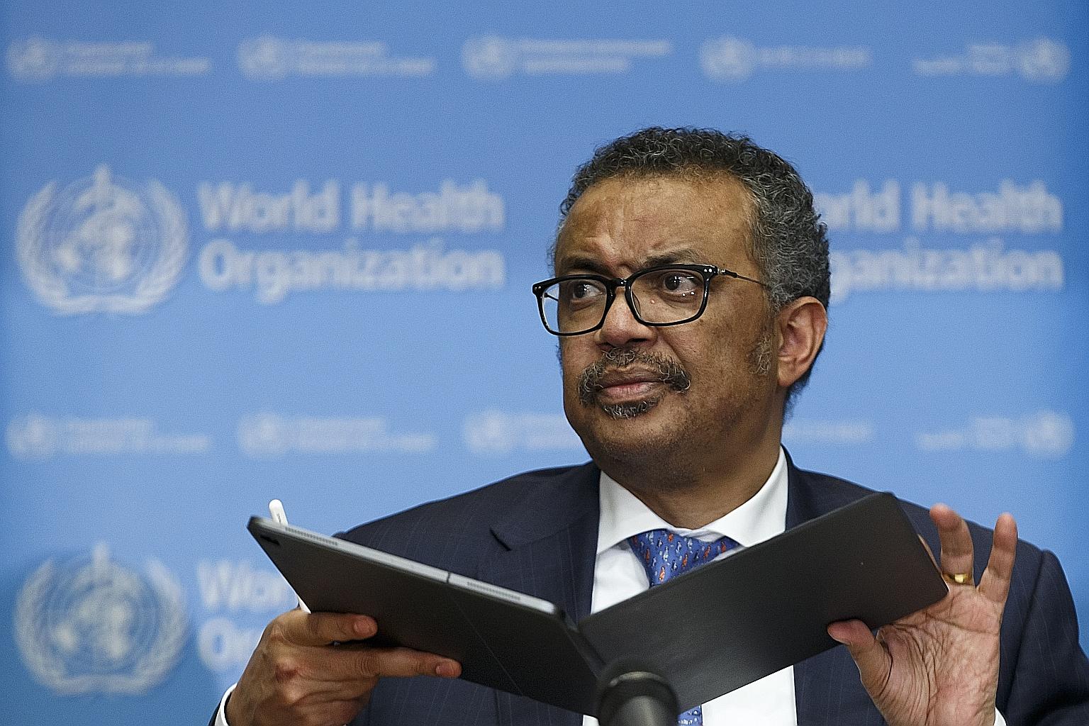 Singapore is leaving no stone unturned, says WHO director-general Tedros Adhanom Ghebreyesus.