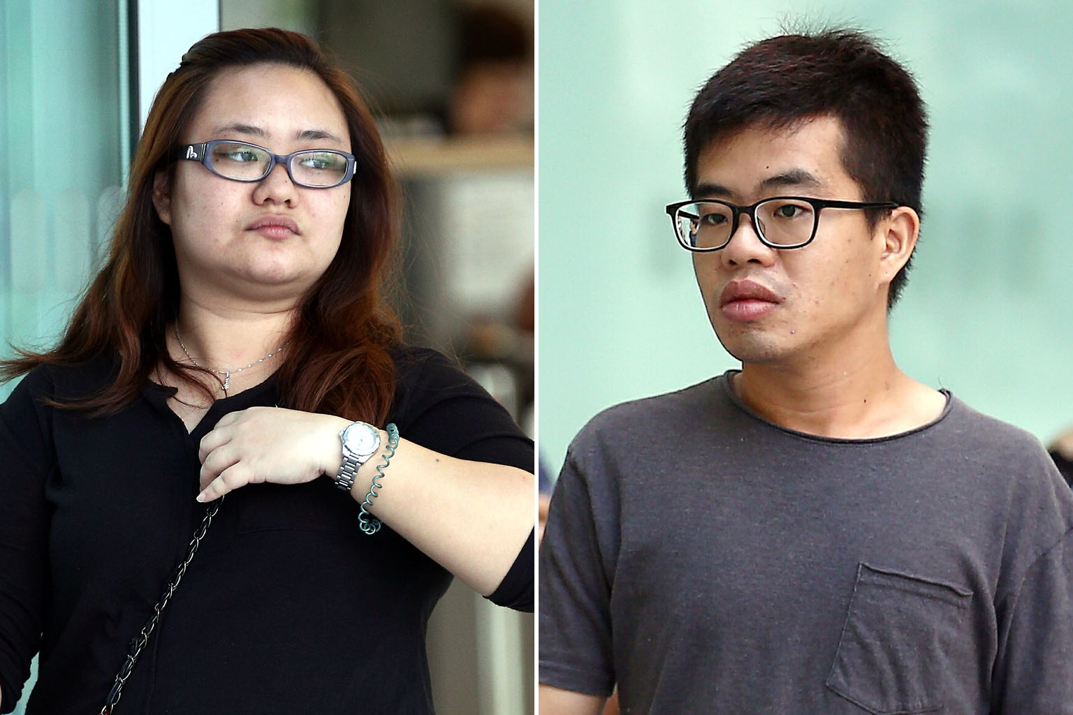 The court heard that Amanda Yeo Pei Min told her then lover Leong Wei Guo (both above) to kill her husband as his death would "settle all her problems". The Straits Times understands that they have since broken up and Yeo is also divorced from her hu