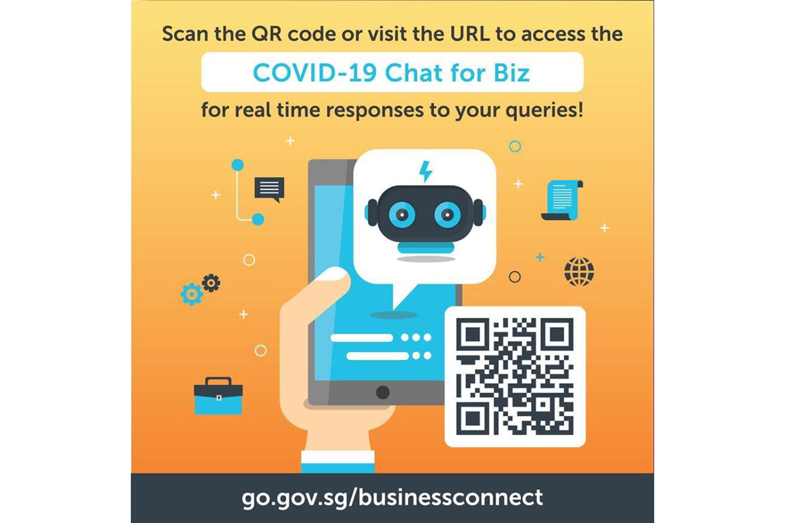 The bot will provide companies with information in a timely manner as the virus situation evolves. PHOTO: GOV.SG