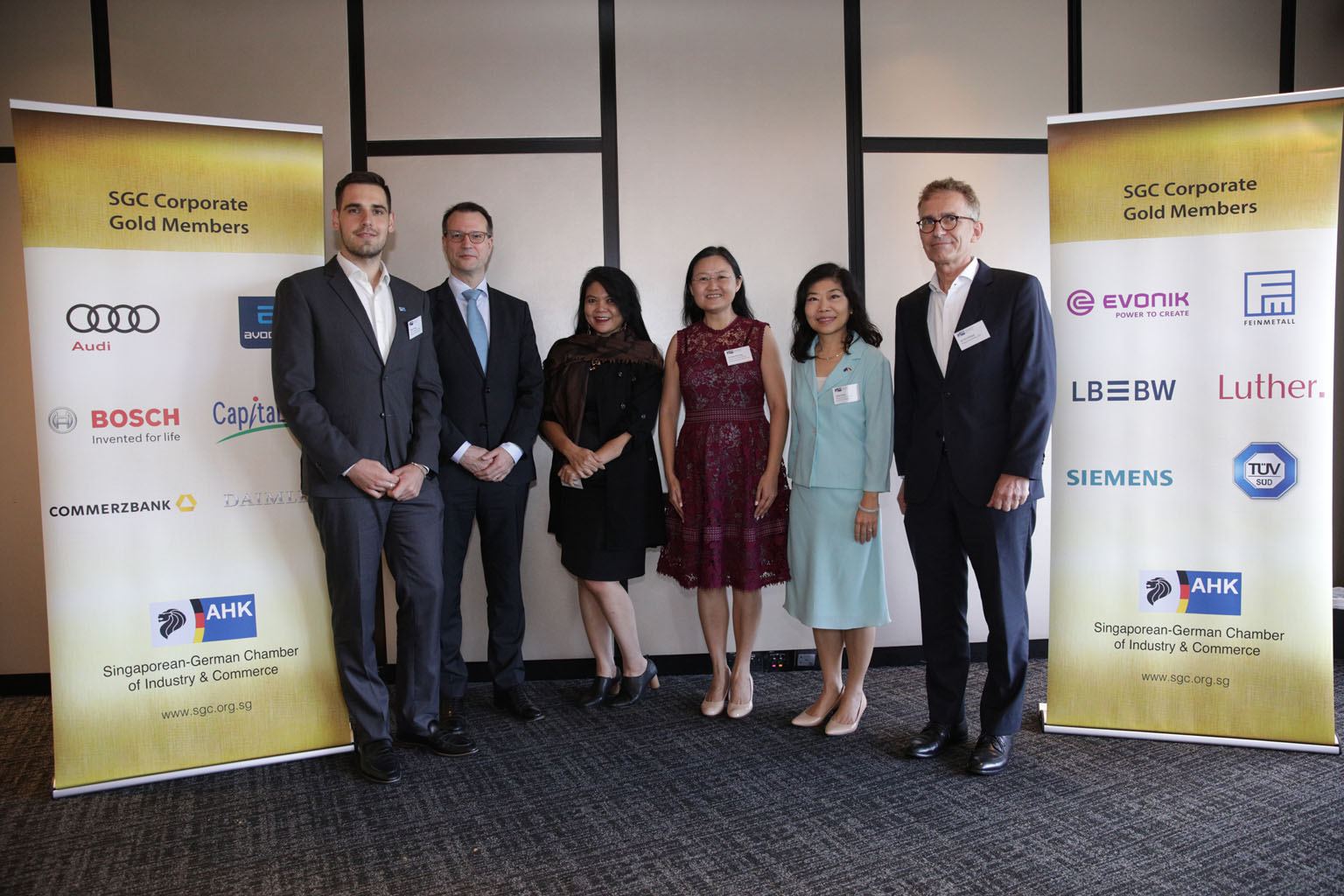 At a media briefing for the publication of the survey results yesterday were (from left) SGC senior consultant for trade policies (Asia/Asean) Robin Hoenig, SGC president Claus Trenner, Sin Hwa Dee Foodstuff Industries managing director Jocelyn Chng,