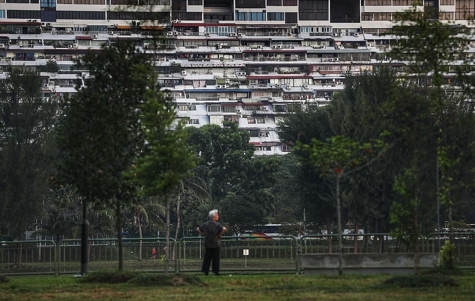 Tanjung Rhu Promenade Park Connector with Golden Mile Complex in the background. Nature lovers can expect 140ha of new gardens and parks in the next five years. Thirty therapeutic gardens designed for seniors and those with conditions such as attenti