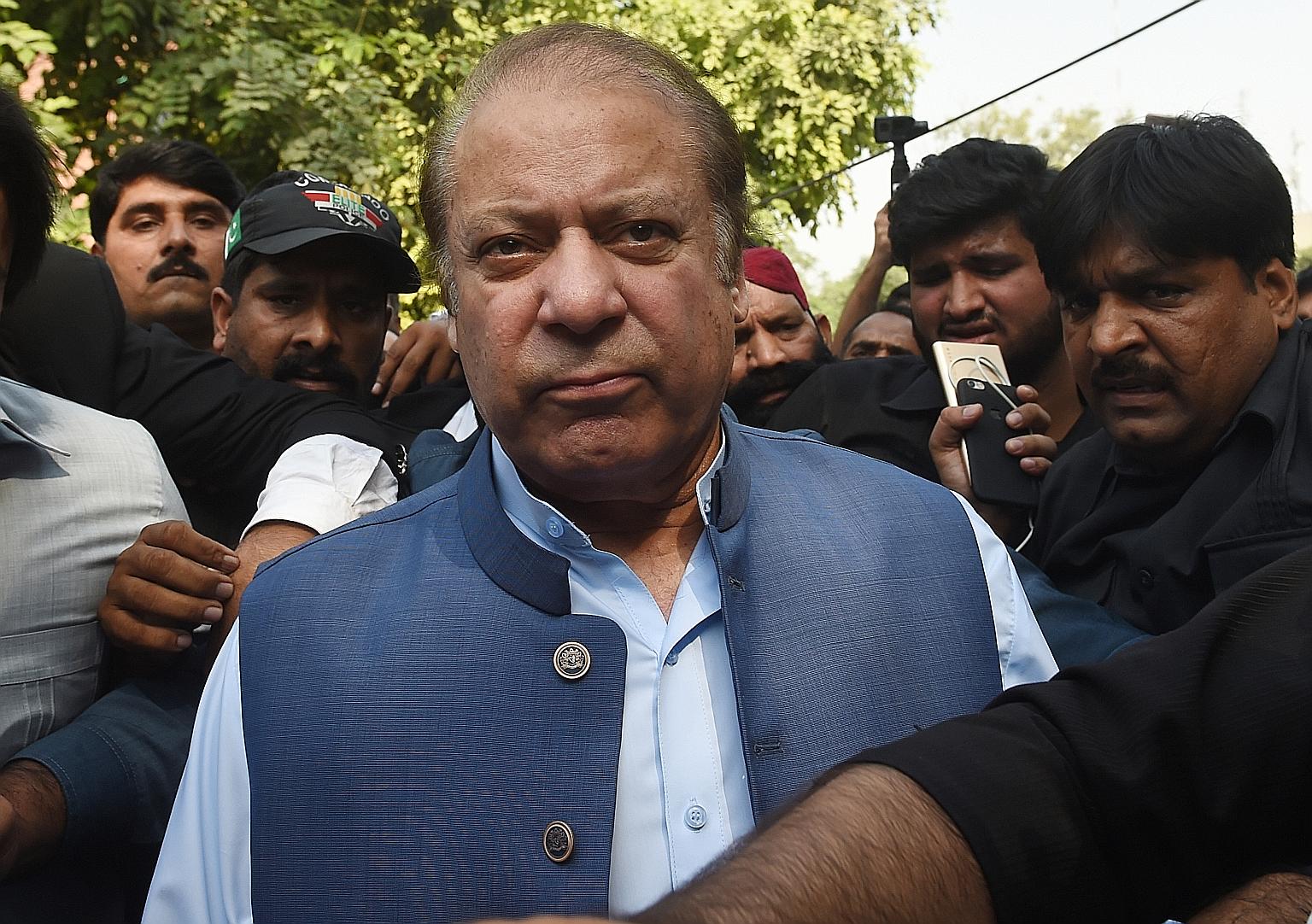 Former Pakistan premier Nawaz Sharif was serving a seven-year jail term before a court granted him indefinite bail on medical grounds, after which he flew to Britain for medical treatment.