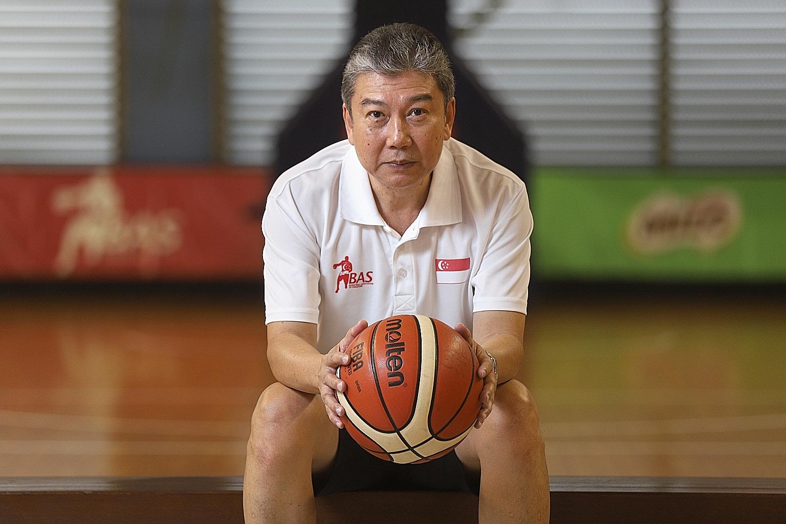 President Hoo Boon Hock says the BAS wants to set up senior 3x3 teams to capitalise on the increasingly popular format that will debut at this year's Tokyo Olympics. ST PHOTO: MARCELLIN LOPEZ