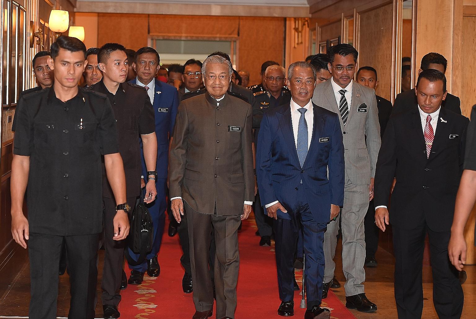 Prime Minister Muhyiddin Yassin (front row, in blue) has sent a letter to Tun Dr Mahathir Mohamad asking for a one-on-one meeting, a Bersatu supreme council member said yesterday.