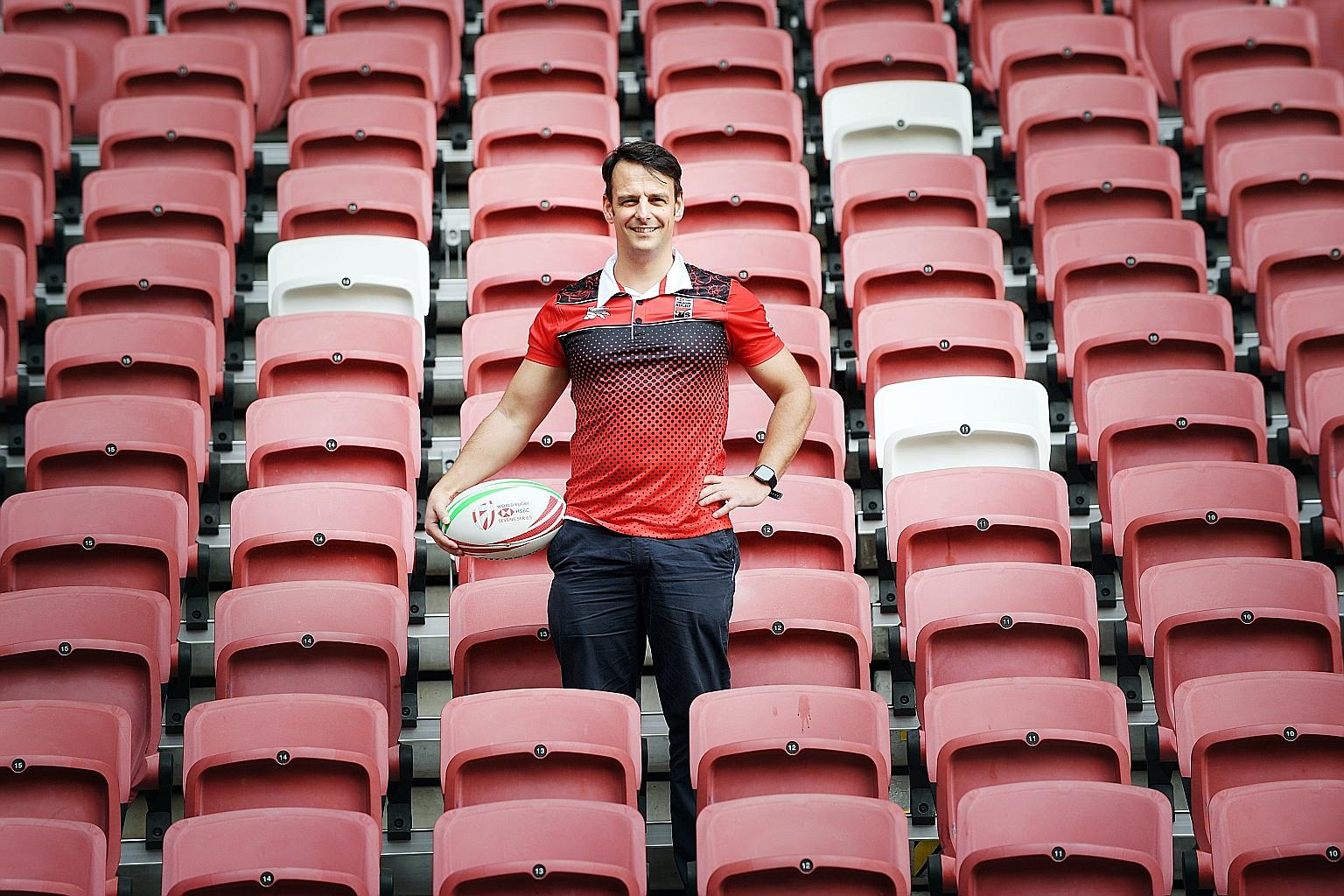 Steven Rodaway, the new Singapore Sevens general manager, brings a lot of experience to his role, having been involved in the 2012 Olympics and the past two Rugby World Cups. ST PHOTO: ALPHONSUS CHERN