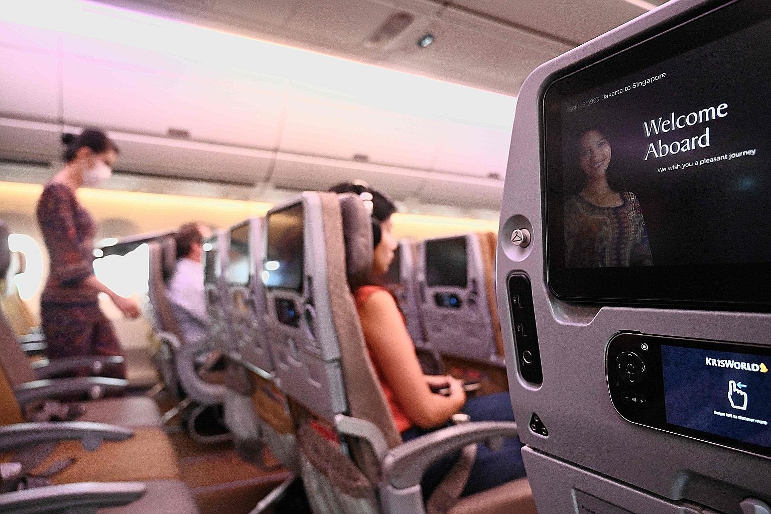 Airlines such as Singapore Airlines (above) are offering discounts on their flights to some destinations. Its $838 round-trip economy ticket from Singapore to Seattle is about 20 per cent lower than the promotional fare last September.