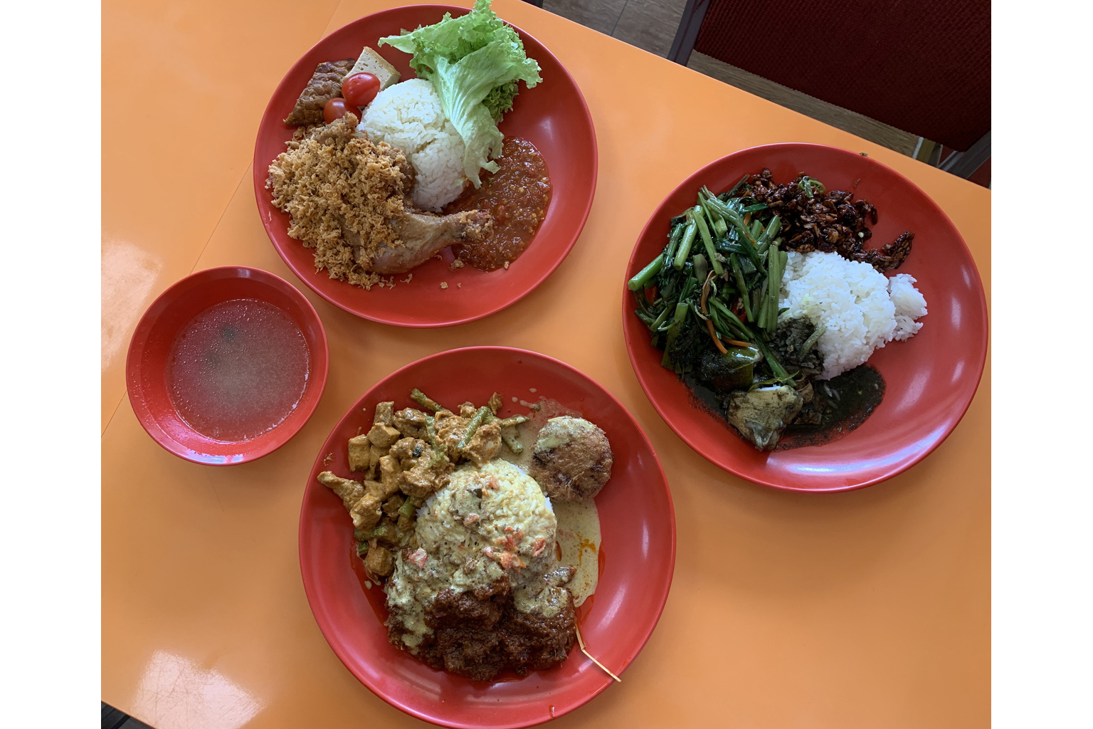 Nasi padang from Muslim Delights in Upper Paya Lebar Road.