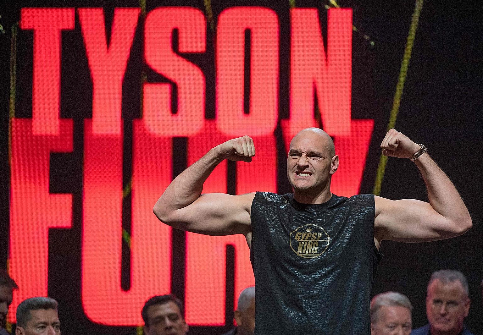 British boxer Tyson Fury blamed wild boar meat for a positive drug test in 2015. PHOTO: AGENCE FRANCE-PRESSE
