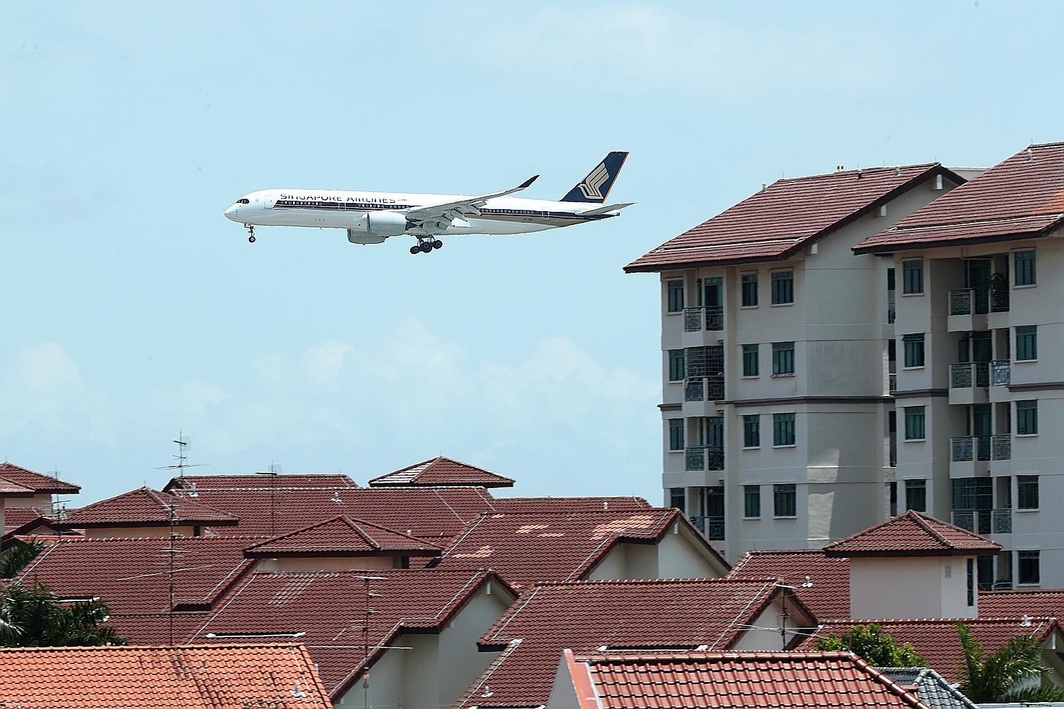 For SIA, the latest cuts mean that the airline will operate only 50 per cent of the capacity originally scheduled up to end-April. ST PHOTO: BENJAMIN SEETOR