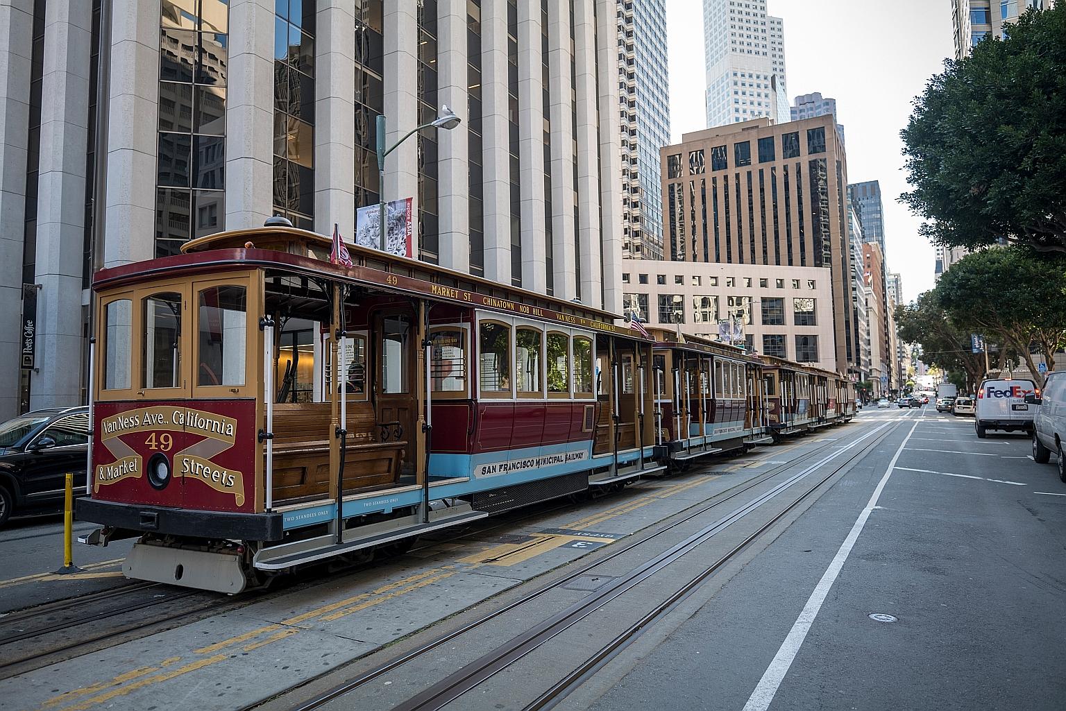 San Francisco's famous cable cars lying idle after the city passed a "remain-in-place" order requiring millions of residents to stay at home unless absolutely essential. California Governor Gavin Newsom has also asked people over the age of 65 to sel