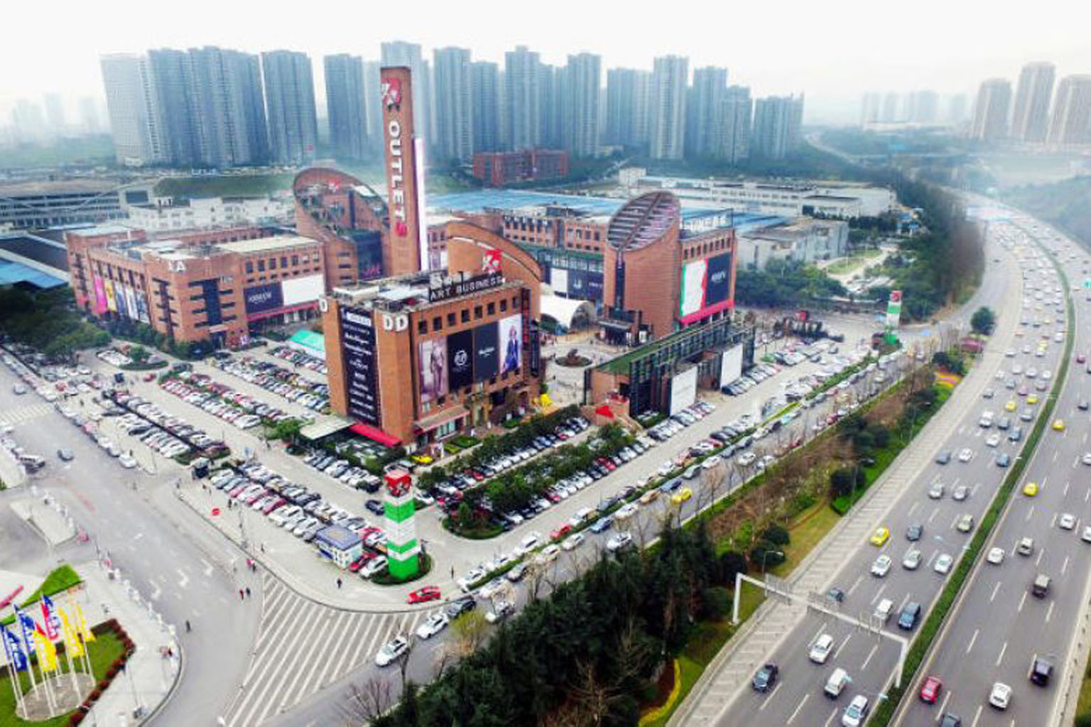 An outlet mall in Chongqing which is part of Sasseur Reit's portfolio. The Reit manager closed all its four malls in late January in response to the spread of the coronavirus in China. The Chongqing mall was reopened on Sunday.
