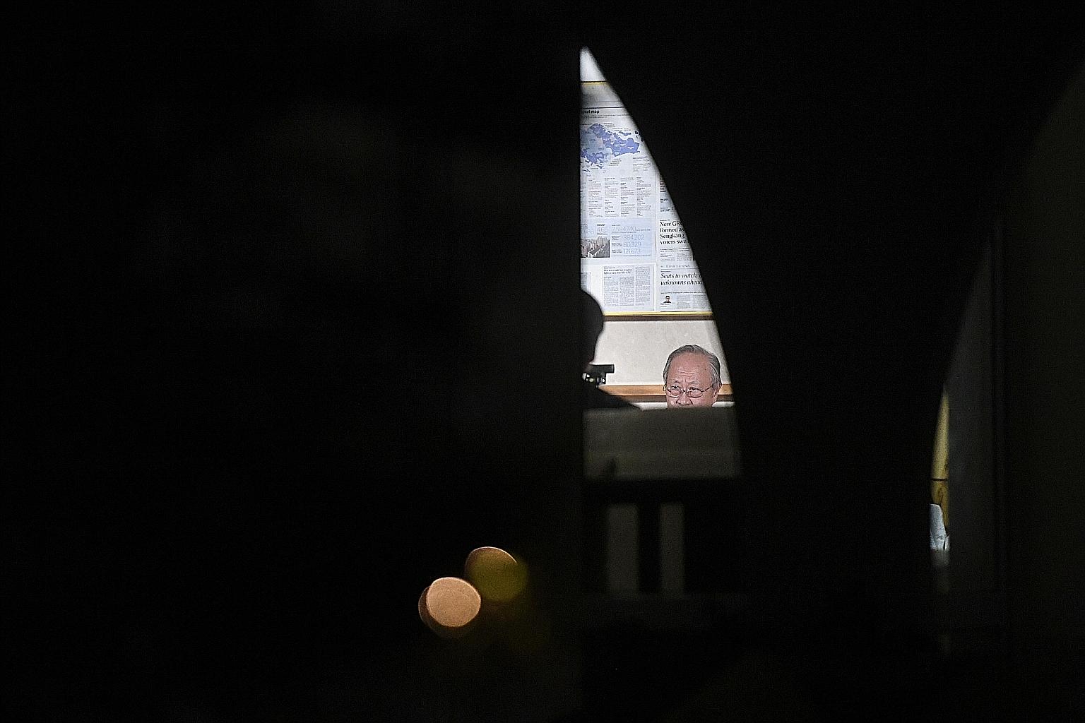 Progress Singapore Party secretary-general Tan Cheng Bock seen holding a video conference with party members at his home, to outline the party's plans for the coming elections.