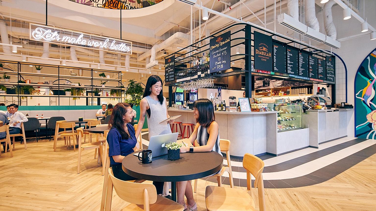 JustCo's co-working space at 20 Collyer Quay. The Singapore-based workspace operator, which has 17 offices here and two more opening later this year, said the coronavirus situation has not dampened interest in its office spaces. Like other operators,