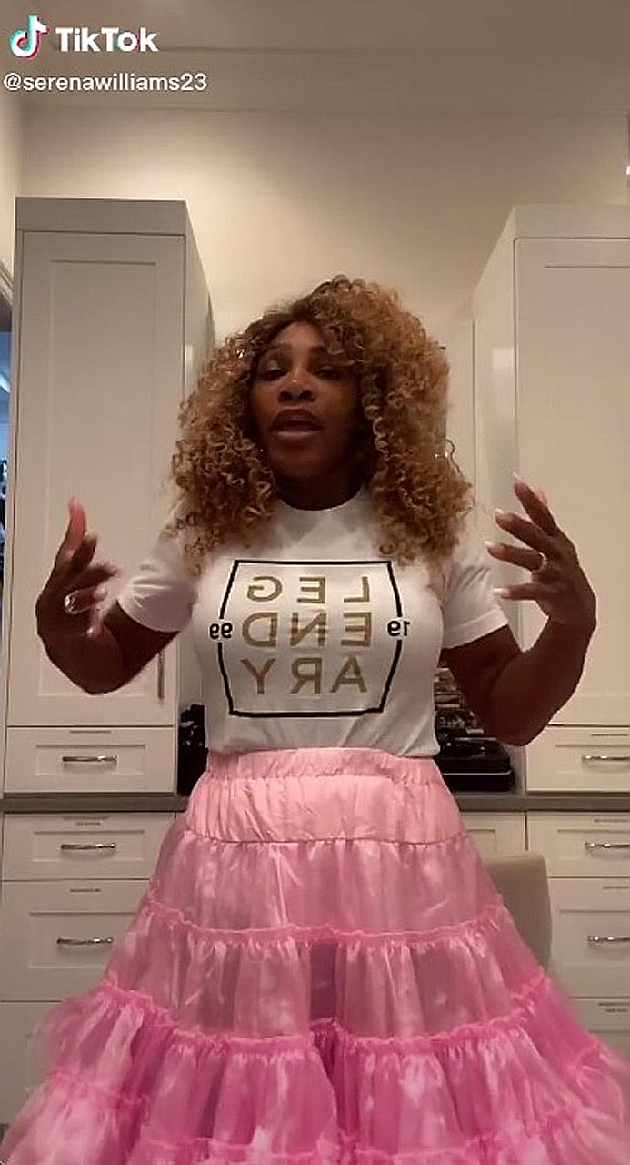 Tennis star Serena Williams on TikTok talking about how the coronavirus pandemic has affected her daily life. PHOTO: TIKTOK ACCOUNT OF SERENA WILLIAMS