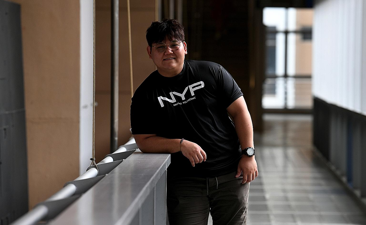 Mr Lim Ming Xi, 26, will start his full-time diploma course in hospitality and tourism management next month. He said that his work experience in the food and beverage industry made him certain of his interest in the industry. ST PHOTO: KHALID BABA