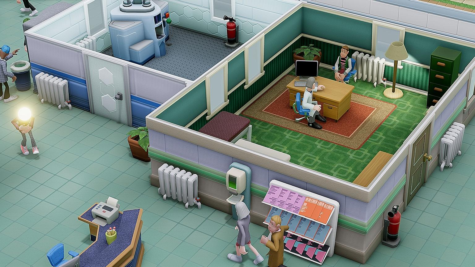 In Two Point Hospital, players have to manage everything from staff recruitment to building toilets while ensuring a healthy profit.