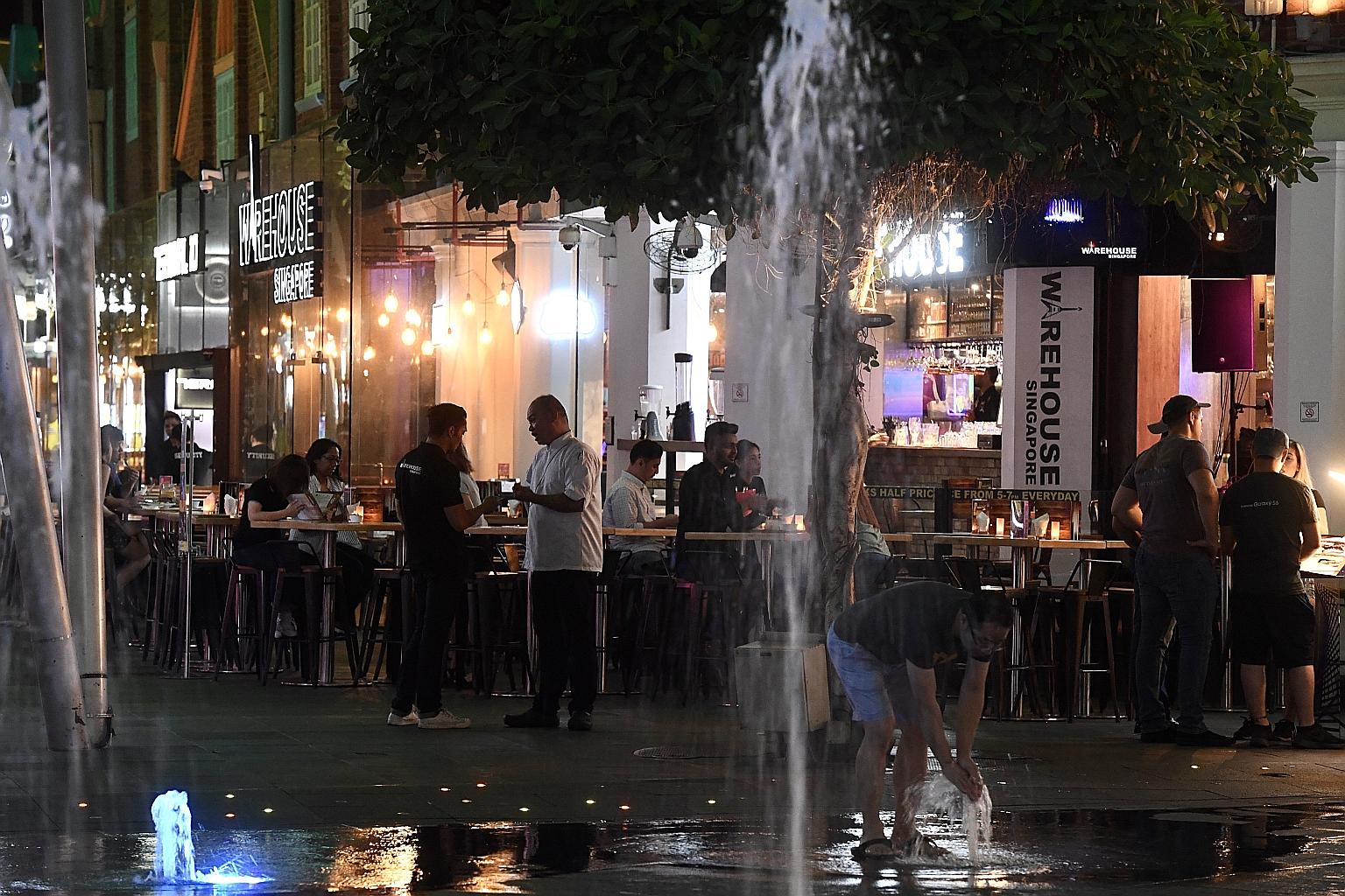 Entertainment outlets here such as bars and cinemas will be closed from 11.59pm tomorrow until April 30 at least. ST PHOTO: DESMOND FOO