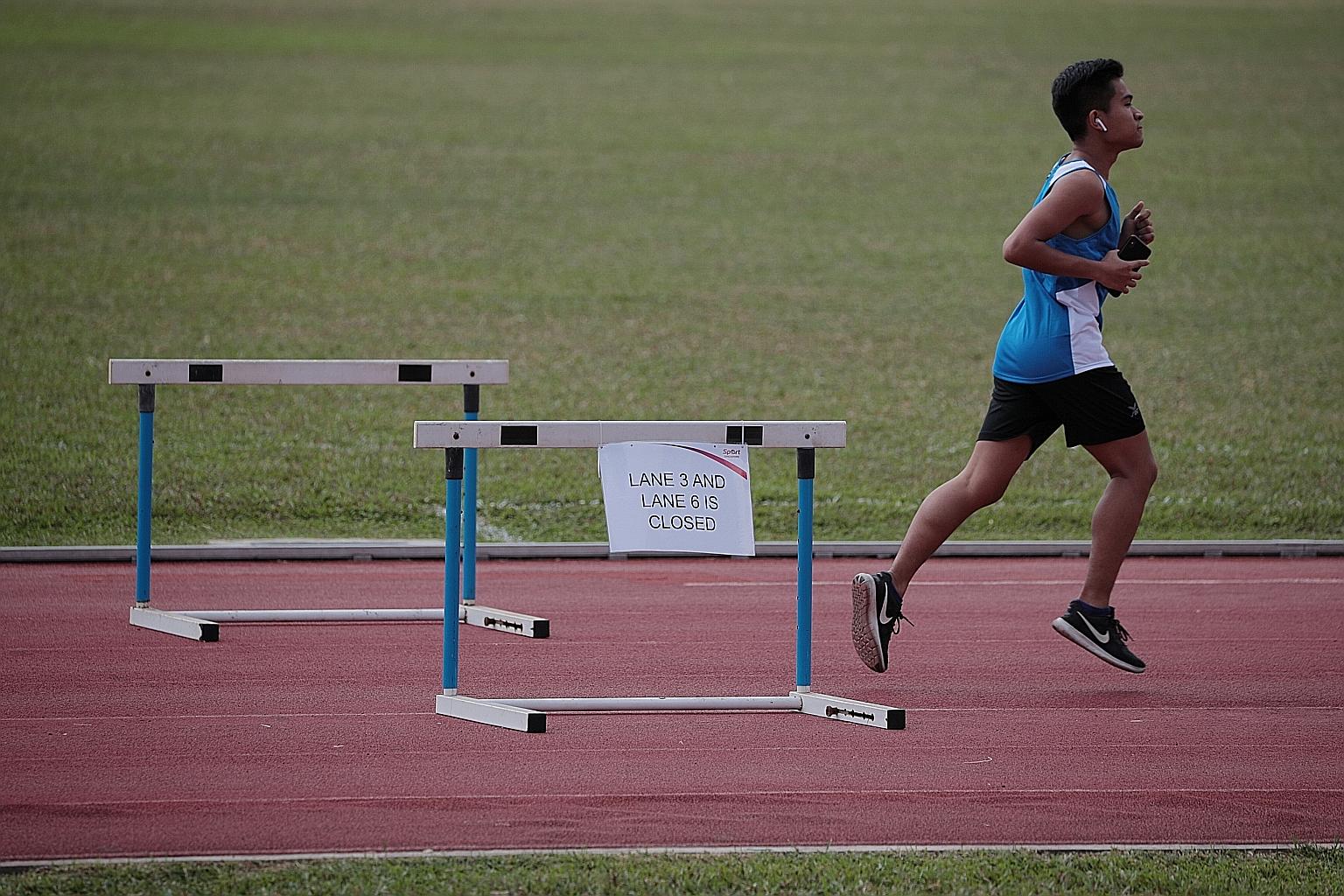 The "new normal" at sports facilities, with the stringent measures meaning fewer people can use them at any one time.
